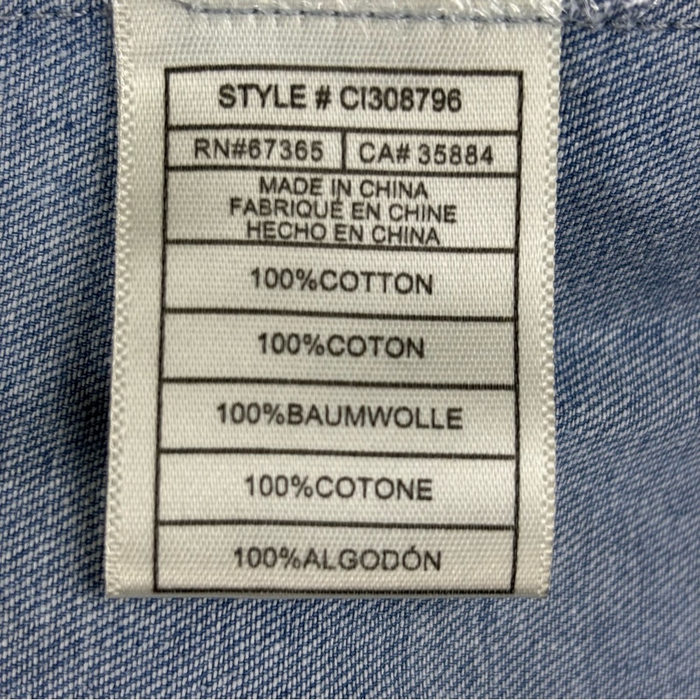 Cupcakes and Cashmere Ladonna Washed Denim Button Up Dress Chambray Size 8 - Picture 10 of 11